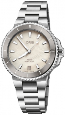 Buy this new Oris Aquis Date 36.5mm 01 733 7792 4151-07 8 19 05P ladies watch for the discount price of £1,870.00. UK Retailer.